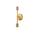 American retro black and gold two-tone double head wall sconce - industrial style for bedroom, bedside, bathroom mirror, b&b, hallway - minimalist design