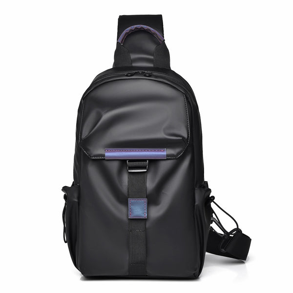 Urban versatile simple large-capacity fashion breast bag running sports messenger bag men's fanny pack trendy cool shoulder bag