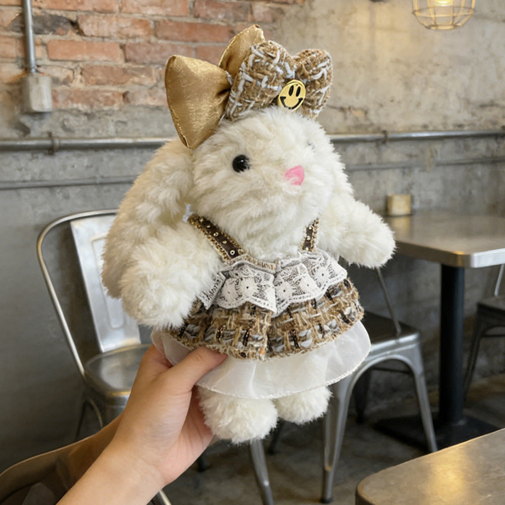 Lop-eared rabbit stuffed toy keychain pendant rabbit couple school bag small ornament birthday gift stuffed doll