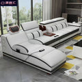 Massage genuine leather sofa italian minimalist living room smart multifunctional sofa 2025 new corner leather sofa
