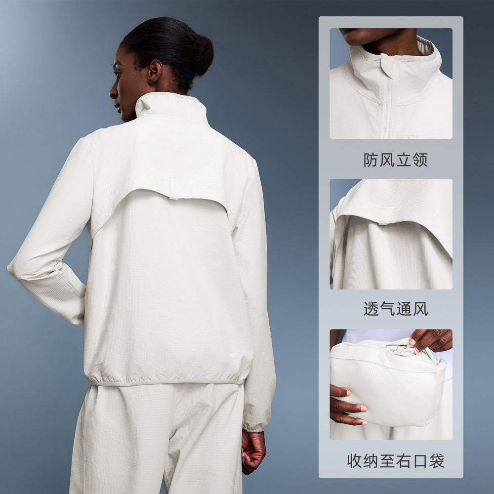 New women's lightweight waterproof outdoor long-sleeve fleece-lined stand collar windproof casual jacket - autumn d25166