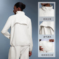New women's lightweight waterproof outdoor long-sleeve fleece-lined stand collar windproof casual jacket - autumn d25166