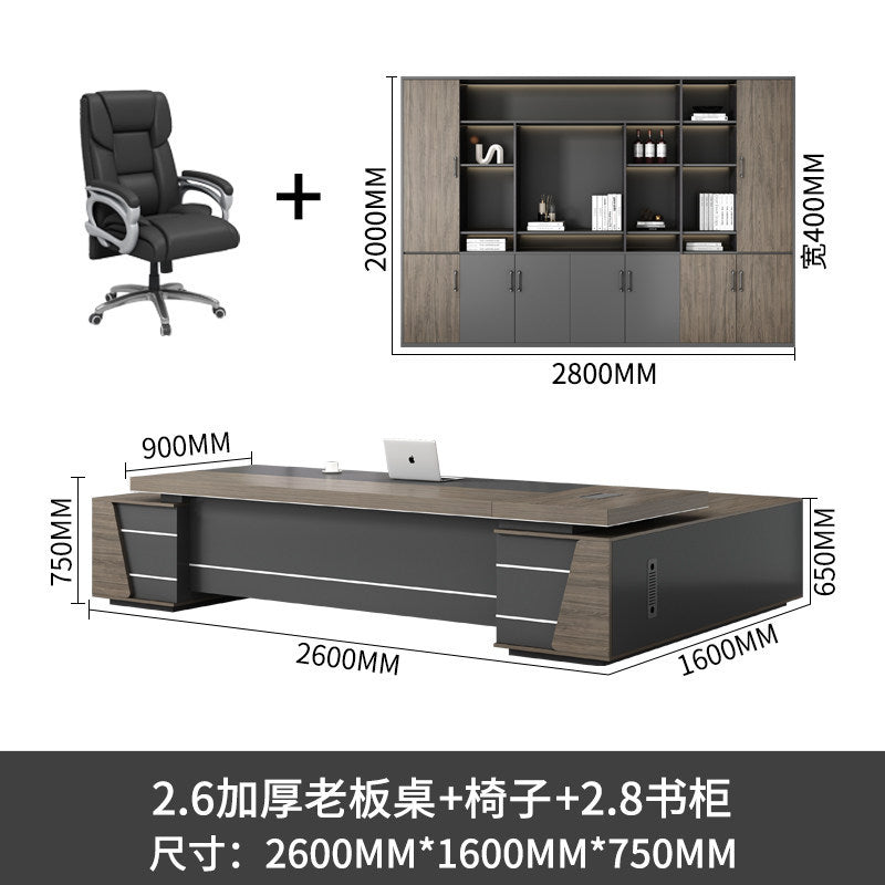 Saint li boss office desk and chair set - minimalist modern executive desk, high-end manager's desk, supervisor's desk, office desk