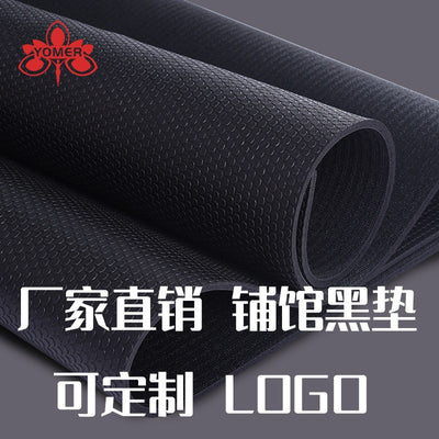 Pvc high-density yoga mat non-slip widened extra large fitness black mat floor mat thickened wholesale for home factory 6mm