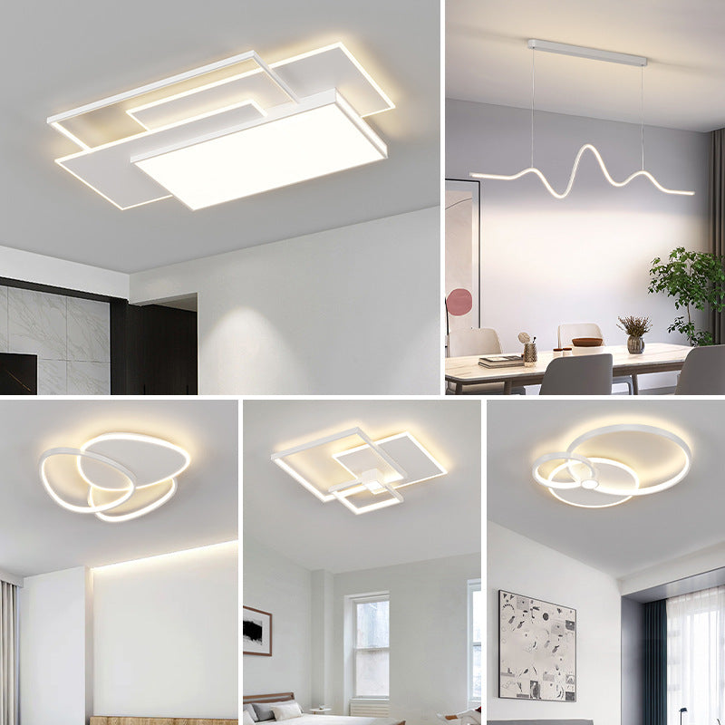 Living room light simple modern minimalist 2025 new rectangular Guangdong Zhongshan bedroom ceiling whole house lighting combination