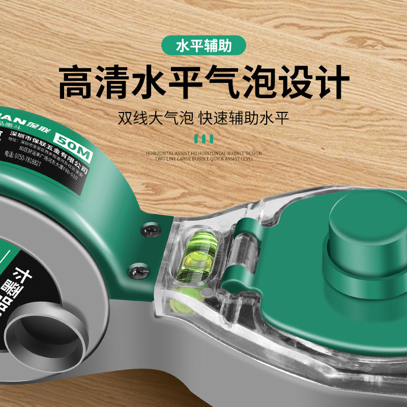 Baolian ink bucket construction site special woodworking hand-cranked wooden bucket leveling line art handy gadget resistant to falling line drawing ink