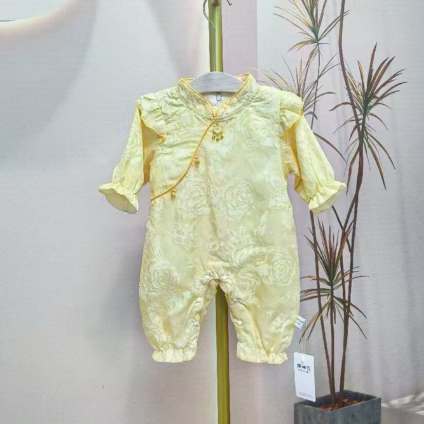 Baby's first birthday spring & fall onesie clothes newborn baby's hooded clothes for 100 days chinese style chinese style outwear clothes trendy