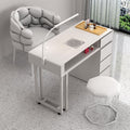 Widened 45cm nail table and chair set - special offer! economical single/double, light luxury, multi-functional, odorless, carbon steel with baked enamel finish