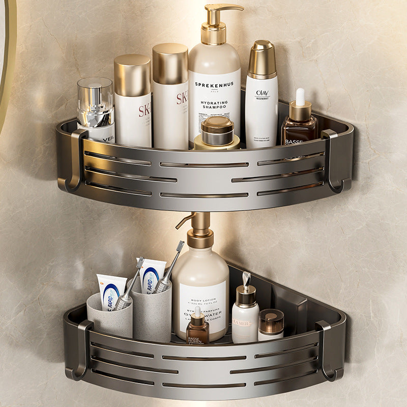 No punching bathroom triangle rack toilet washstand wall-mounted toilet toilet bath storage shelf