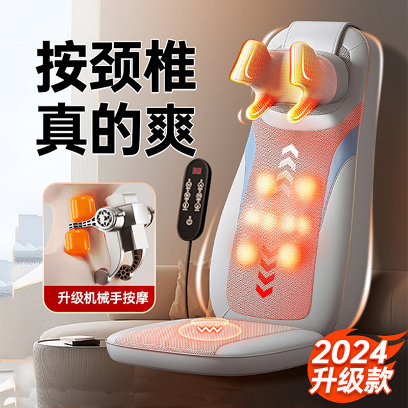 Electric massage cushion for neck and back - kneading & multi-function massage pad - shoulder & neck massager