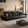 Genuine leather sofa living room italian normcore sofa accessible luxury modern creative straight row extra wide sitting deep sailboat leather sofa