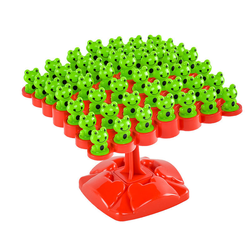 Frog balance tree - focus & balance training toy - kids' stacking game - two-player interactive tabletop puzzle