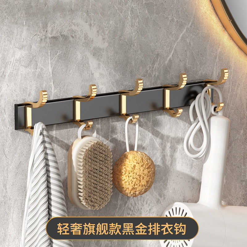 No punching space aluminum storage towel rack, bathroom bathroom bathroom hardware pendant set, net basket towel rack.