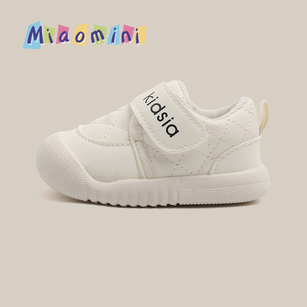 Baby boys' first walker shoes, 0-1-3 years old, girls' casual shoes, new spring/autumn infant shoes, soft sole non-slip white sneakers