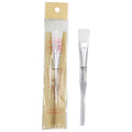 Wholesale facial mask brush - individually wrapped makeup brush - beauty salon spa application brush - white soft bristles - transparent handle brush