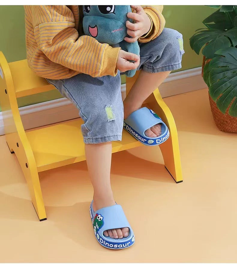 2022 summer new arrivals: kids' cartoon dinosaur flip-flops - soft sole, non-slip sandals for toddlers and young children, perfect for outdoor wear