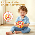 multifunctional busy ball baby educational early learning toy, polyhedral hand grasping ball, montessori education 12-face cube