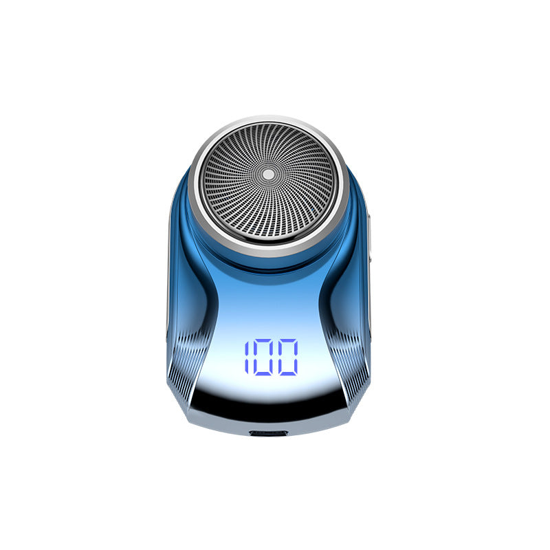 Mini electric shaver - compact, digital display, men's home & travel razor, car-ready, portable, fully washable
