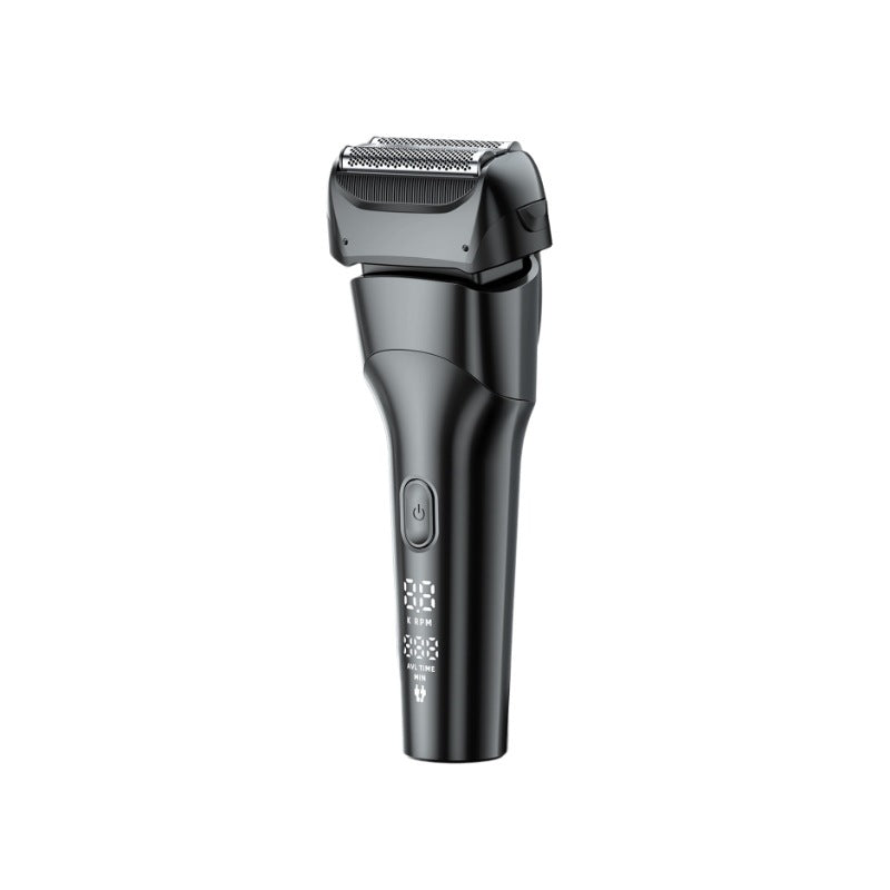 floating 3-blade reciprocating men electric shaver digital display full body washable usb fast charging shaving razor