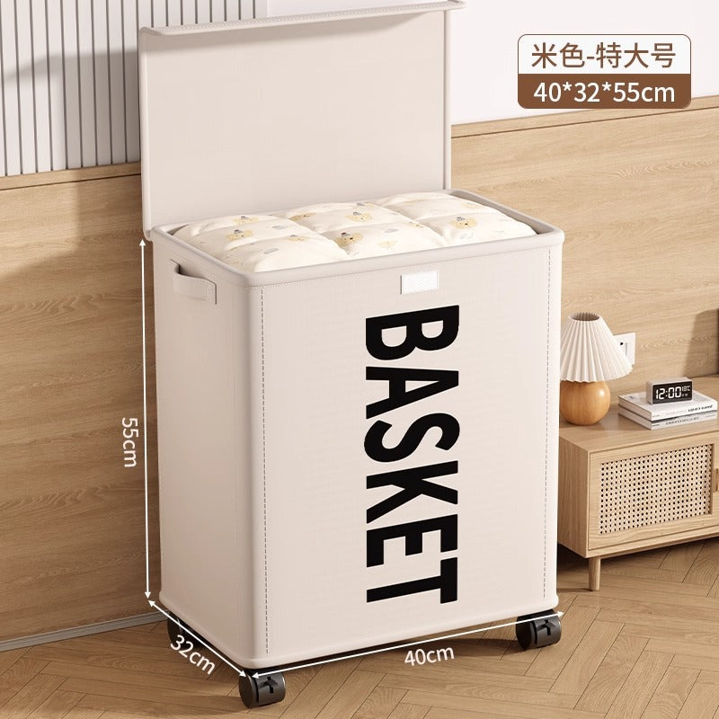 Clothes storage box large capacity oversized household flip foldable storage basket box clothing quilt sorting storage box