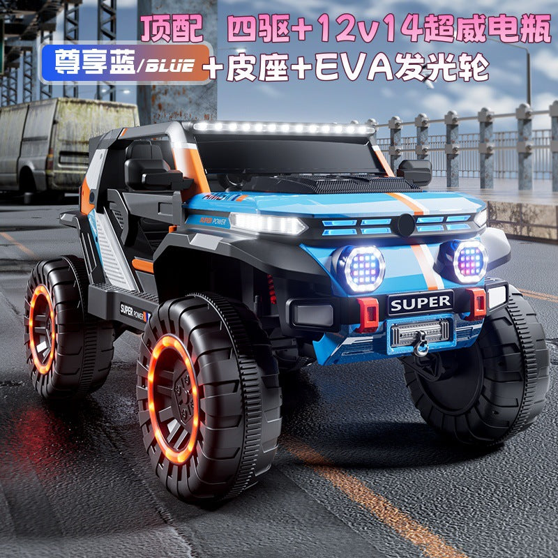 New children's oversized four-wheeled off-road vehicle 1-9 years old boys and girls can sit, remote control charging toy car