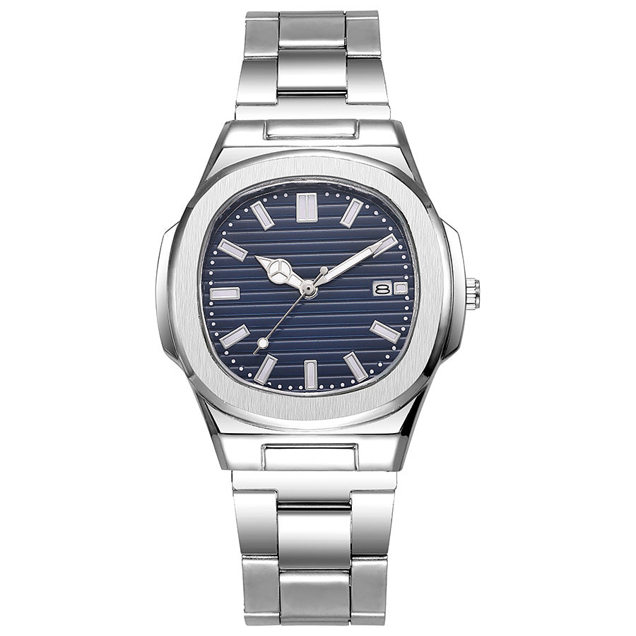 2025 new square sports calendar steel band watch men's quartz wristwatch - direct from the manufacturer, wholesale available, in-stock