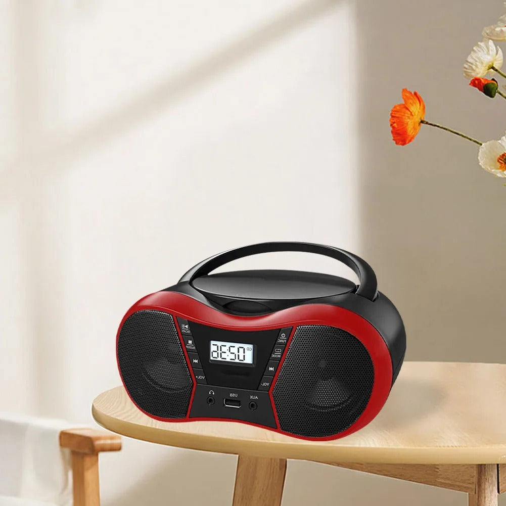 Cross Border Portable Stereo CD Player Boombox with AM/FM Radio Bluetooth USB