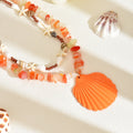 Beaded necklace wholesale fashion cross-border bohemia ocean style accessories women's summer shell stacked clavicle chain