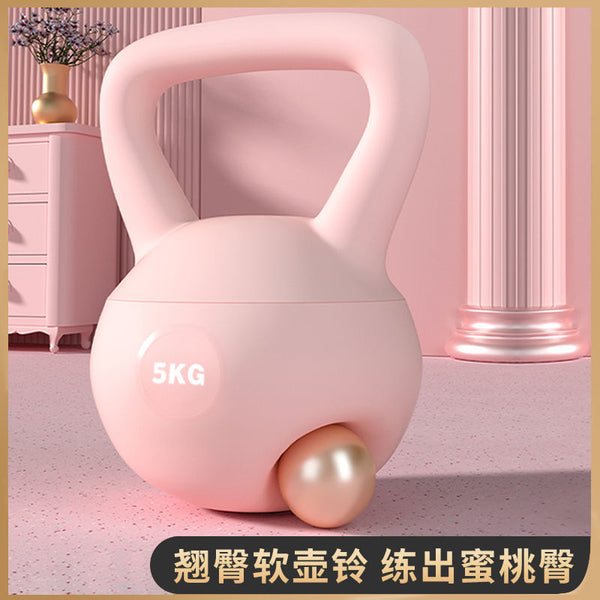 Soft Kettlebell Women's Fitness Equipment Hip Lift Squat Pot Lift Dumbbell Men's Strength Training Free Anti-Cocoon Gloves
