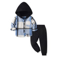 boys' autumn suit, new handsome fashionablekids autumn suit, plaid shirt two-piece set, baby boy autum children's clothing