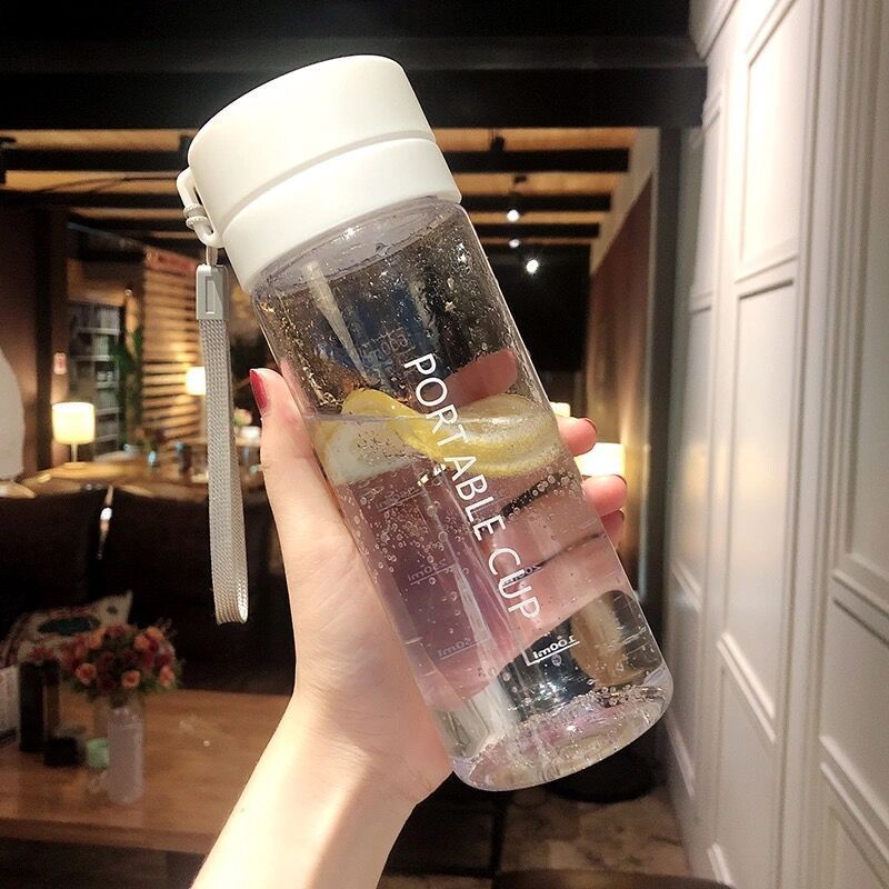 double-lid sports frosted water cup, high temperature resistant, large capacity plastic cup, student outdoor convenient cup wholesale