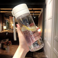 double-lid sports frosted water cup, high temperature resistant, large capacity plastic cup, student outdoor convenient cup wholesale