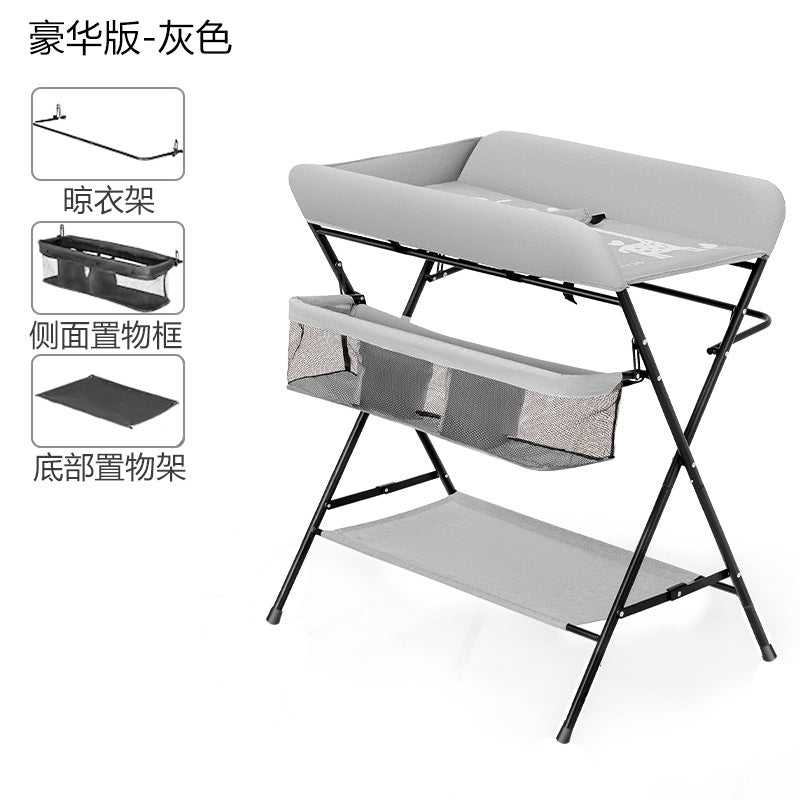 Diaper changing table - portable, multifunctional, foldable baby care station for newborns - bathing, diaper changing, and massage
