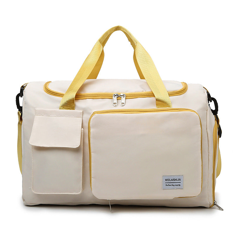 New foldable large-capacity short-distance travel bag, wet and dry separation fitness bag, swimming bag, hand luggage bag.