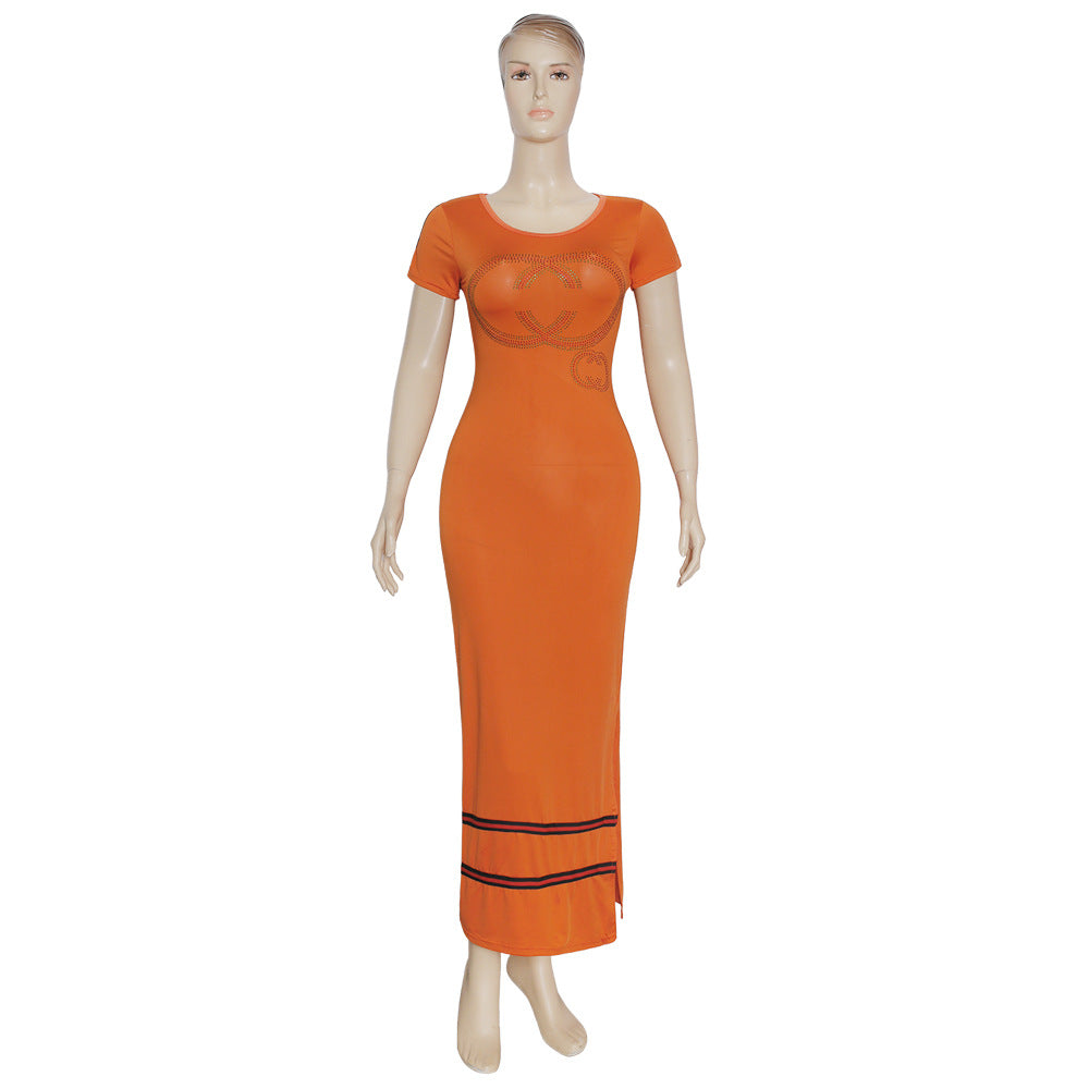 supply   simple and elegant silm hip pencil skirt multi-color optional hot diamond pure color