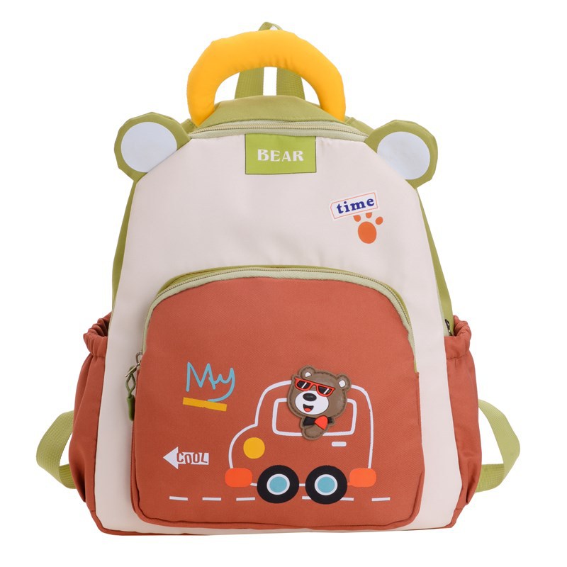 New kindergarten schoolbag cute digging bear schoolbag cartoon schoolbag boy baby simple and lightweight backpack wholesale
