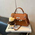 fashion small bag women's autumn and winter new travel satchel bag kelly small bag pure coloreasiest for match shoulder crossbody bag