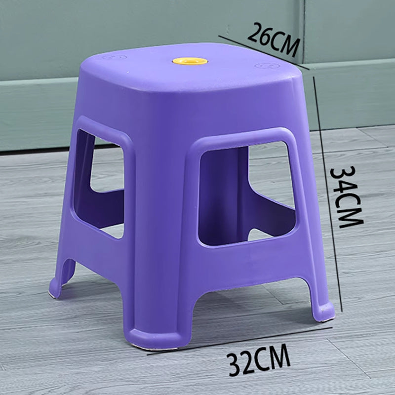 Plastic stool for homethickened bench living room dining room square stool non-slipfashionscandinavian style ripe glue high stool glue stool