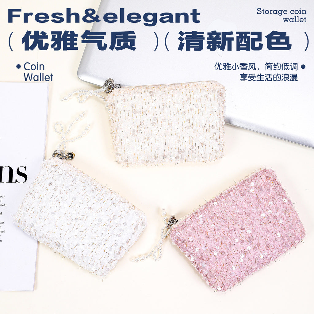 Sequined change bag Fashion women's INS wind travel storage bag Exquisite high-end sense Portable foreign style Hand wash bag