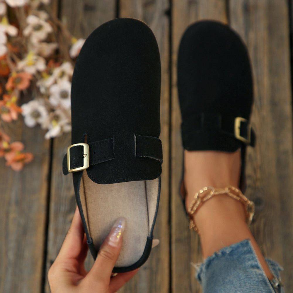 Exportplus size spring bean shoes flats slippers one-leg exportplus size lazy half slippers wholesale