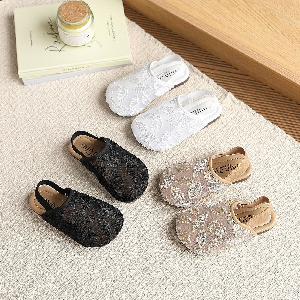 Baotou half slippers girl new arrivalsummer fairy style kids shoes easiest for matchnon-slip fresh accessible luxuryflats princess shoes