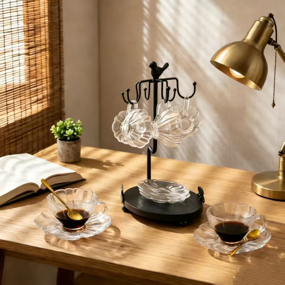 For homemetal cup holder living room iron hanging rack suit creative retro ornament european style coffee cup hanging storage rack
