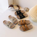 Custom birkenstock-style cork slides for boys and girls: indoor anti-slip fashion flip-flops for kids