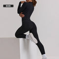 new arrival long-sleeve yoga top and bottom set - premium women's activewear two-piece workout outfit
