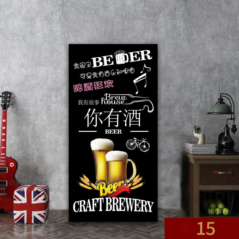 Bar wall decoration painting leisure bar pub box mural industrial style background wall beer KTV hanging painting