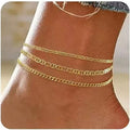 Gold double-layer/three-layer stackable beaded chain bracelet - trendy & versatile women's fashion jewelry - wholesale for cross-border e-commerce