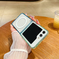 Suitable for galaxy zfold7 gradient transparent magnetic phone case samsung z flip 30% off stacked acrylic sheath