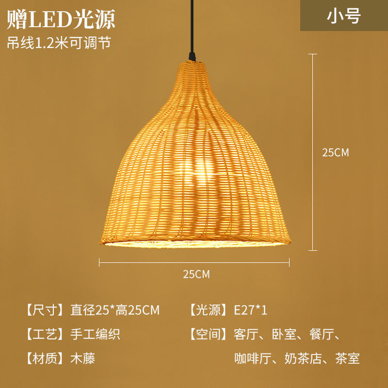 Straw hat chandelier southeast asian rattan creative bamboo art restaurant wedding store hotel b&b lampshade bamboo woven decorative chandelier