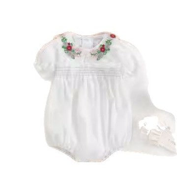 Baby bodysuit summer short sleeve thin newborn triangle romper girl's one-piece bodysuit fashionable summer outfit
