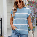 fashion  new arrival women's summer round neck short-sleeved sweatercasualsweaterknitting vest pullover shirt